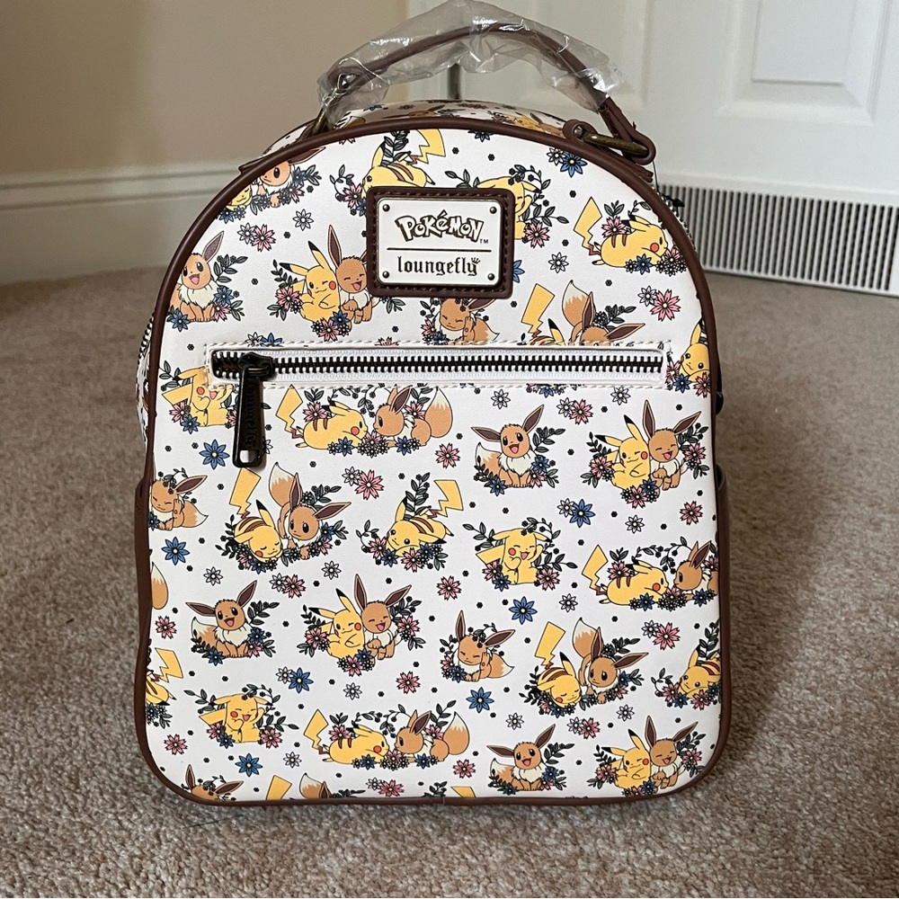 Loungefly Pokémon Backpack with Pikachu and Eevee